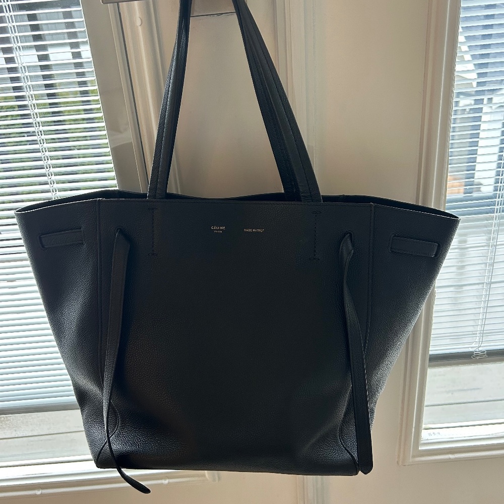 Black Celine phantom cabas tote